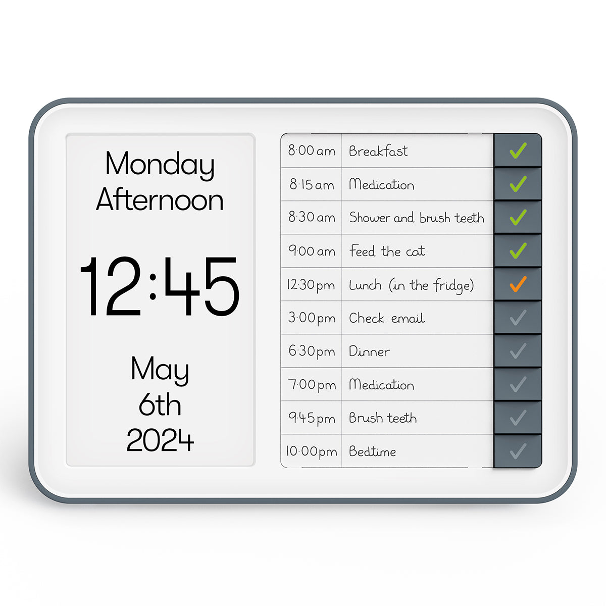 Relish Day Hub - Dementia Reminder Clock